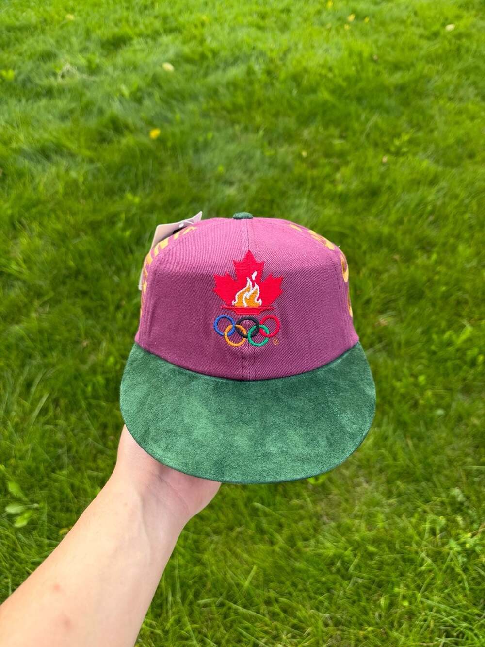 Vintage 1996 Atlanta Summer Olympics Team Canada Promo Leather Strap Hat